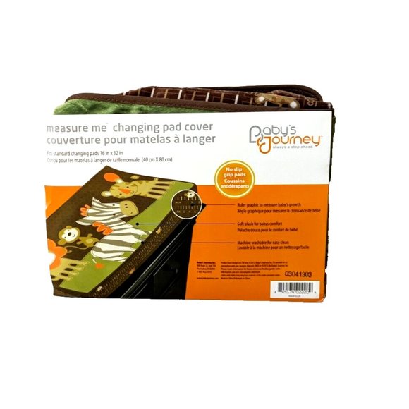 Baby's Journey Changing Pad Cover Soft Plush Baby Animal No Slip Grip Pa… - Picture 2 of 6